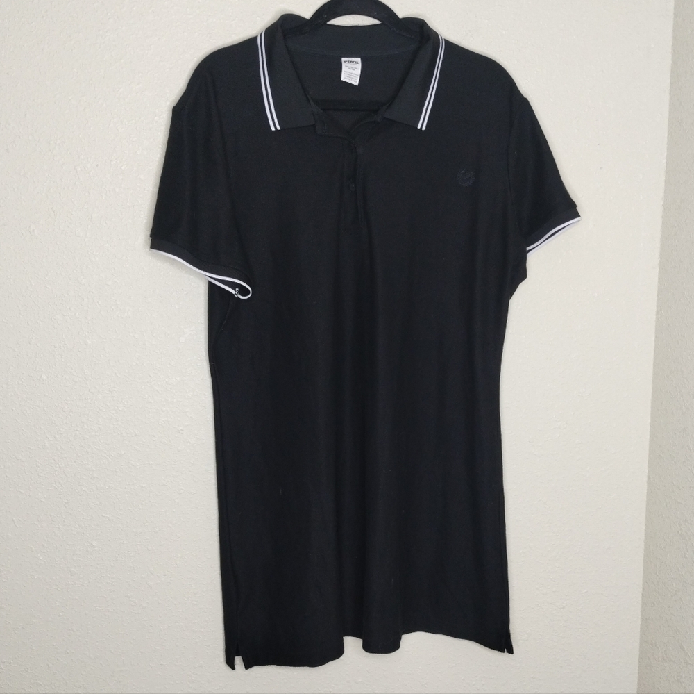 PINK VICTORIA’S SECRET Pure Black Polo Dress Size XXL - Picture 2 of 6